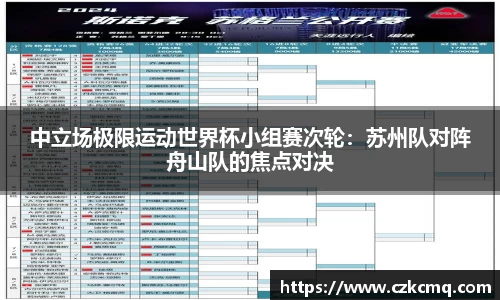 中立场极限运动世界杯小组赛次轮：苏州队对阵舟山队的焦点对决